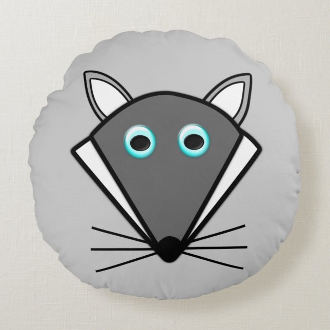 Cojín Redondo Cute Halloween Wolf Pillow (Anverso)