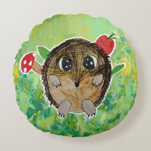 Cojín Redondo Cute Hedgehog