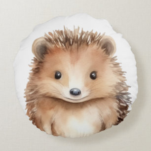 Cojín Redondo ¡Cute Hedgehog! Personalizado neutral en materia d
