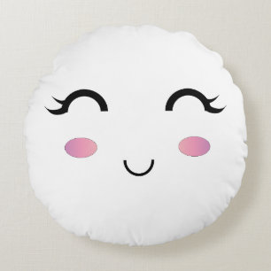 Cojín Redondo Cute Kawaii Sonríe Pillow