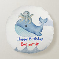 Cute Ocean octopus Pescado de ballena Fiesta de cu