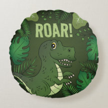 Cute Tyrannosaurus Rex Dinosaurio Verde & Texto Ru
