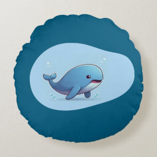 Cojín Redondo Cute Whale