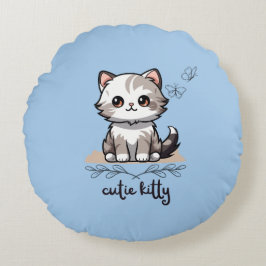 Cojín Redondo Cutie Kitty Round Pillow