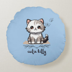Cojín Redondo Cutie Kitty Round Pillow