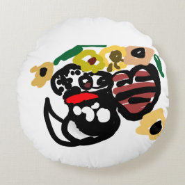 Cojín Redondo Dalmatian sunflowers