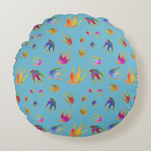 Cojín Redondo Dancing with the Wind on a Fresh Winter Horizon (Anverso)