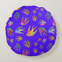 Cojín Redondo Dancing with the Wind on a Midnight Horizon