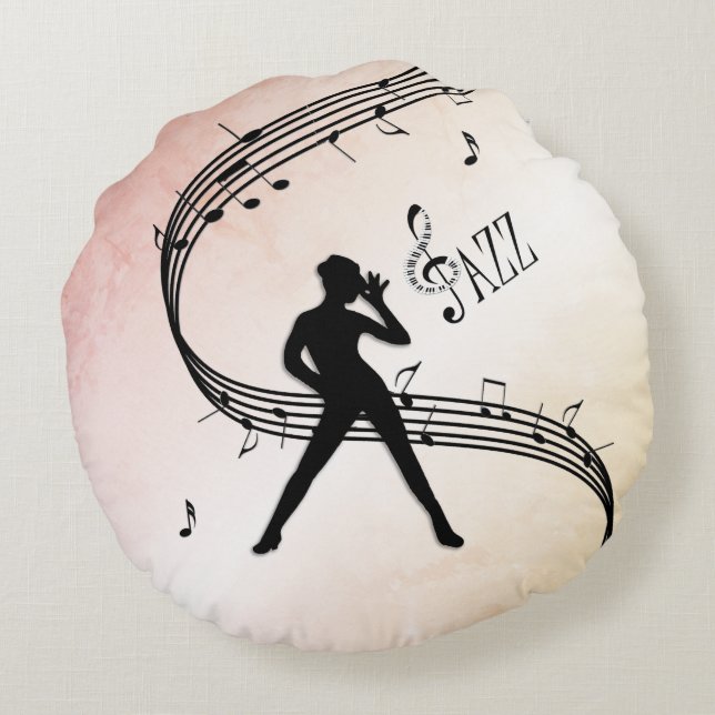Cojín Redondo Danza de jazz (Reverso)