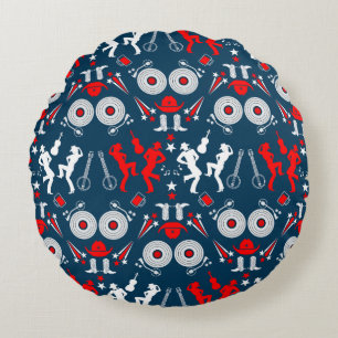 Cojín Redondo Danza de la línea musical del país americano