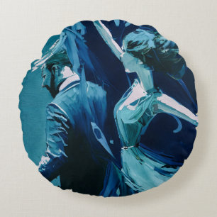 Cojín Redondo Danza entre el movimiento y el silencio