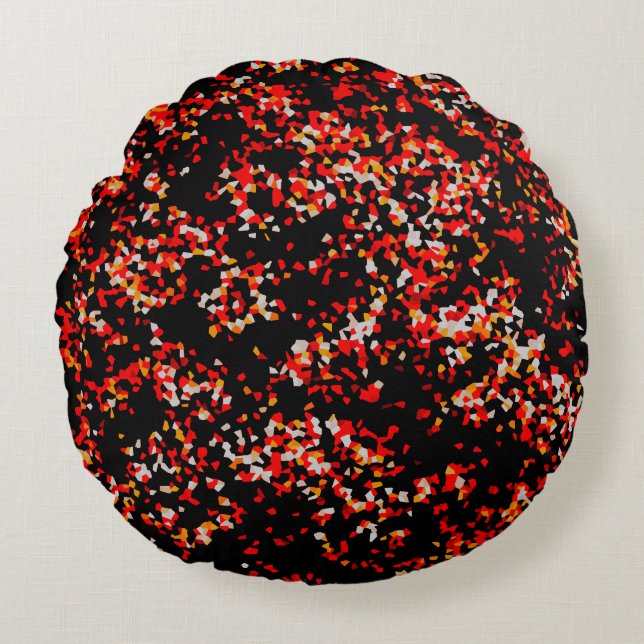 Cojín Redondo Dark Otumn Confetti (Anverso)