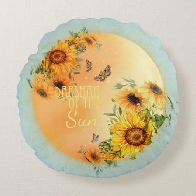 Cojín Redondo DARSHAN del Sol - Pillow (Anverso)