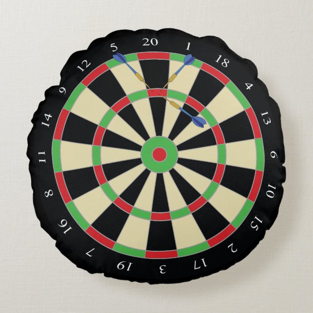 Cojín Redondo Dart Player 180 Treble Top Dartboard (Anverso)