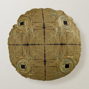 Cojín redondo de la fiebre del oro