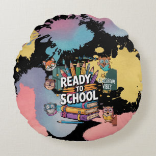 Cojín Redondo De vuelta a la escuela