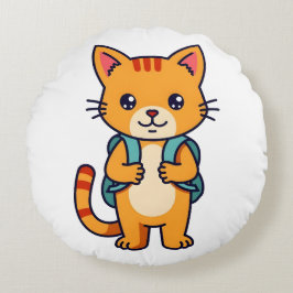 Cojín Redondo De vuelta a la escuela Kitty - no10