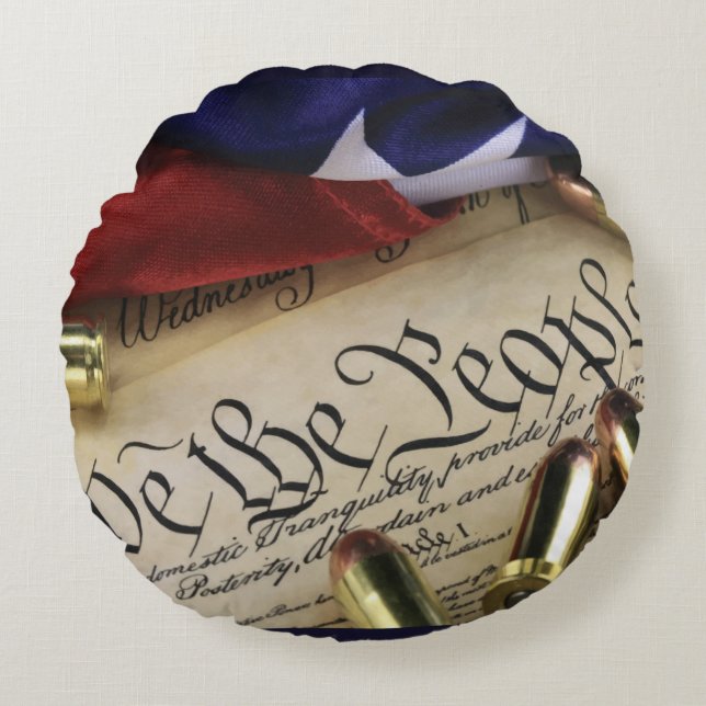 Cojín Redondo Declaración de Independencia (Anverso)