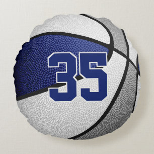 Cojín Redondo decoración de la sala de baloncesto en tonos grise