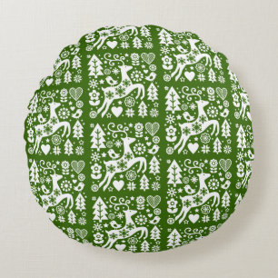 Cojín Redondo Decoración de Navidades nórdicos tradicionales