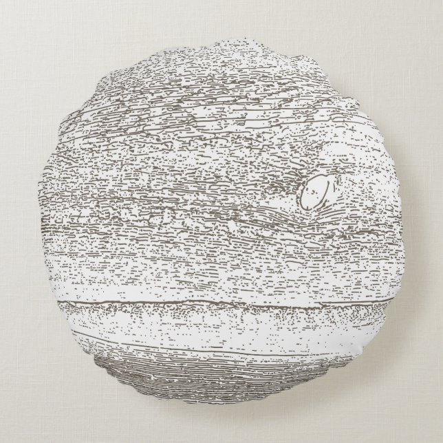 Cojín Redondo Decoración del hogar de Barnwood (Reverso)