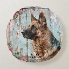 Cojín Redondo Decorative German Shepherd Throw Pillow