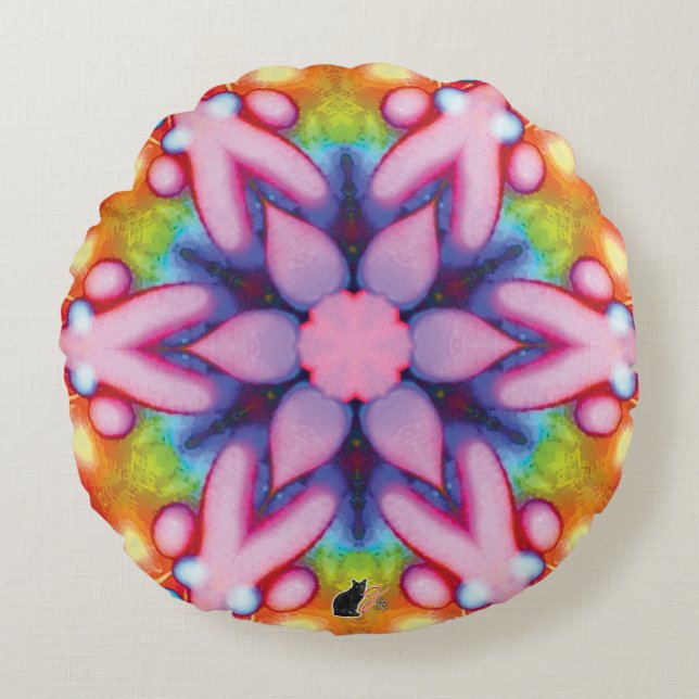 Cojín Redondo Deelish Kaleidoscope (Anverso)