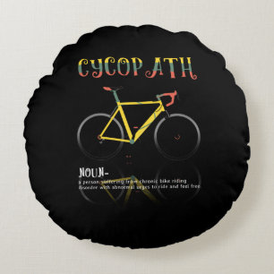 Cojín Redondo Definición Graciosa Bicicleta Addict Gift para