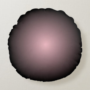Cojín Redondo Degradado radial negro y rosa