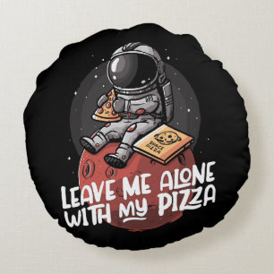 Cojín Redondo Déjame Solo Con Mi Pizza