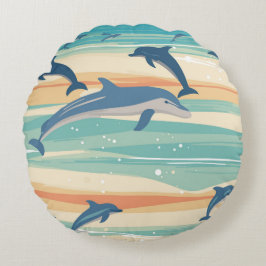 Cojín Redondo Delfines