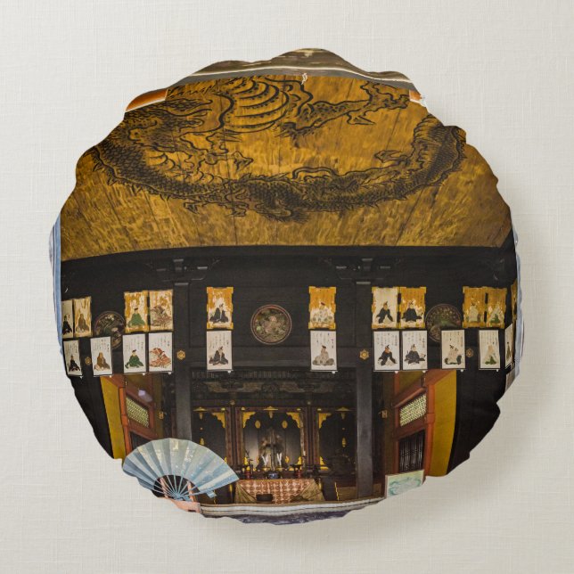 Cojín Redondo Dentro del templo Konchi-In, Kyoto (Reverso)