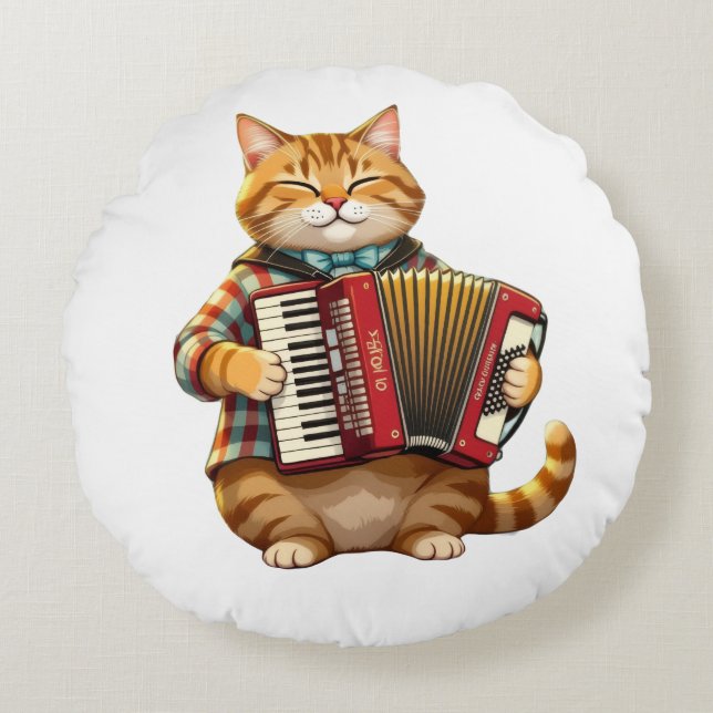 Cojín Redondo Der Akkordeon-Meister (Anverso)