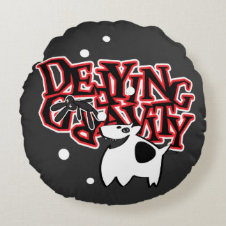 Cojín Redondo Desafiando el invierno de gravedad con el inicial