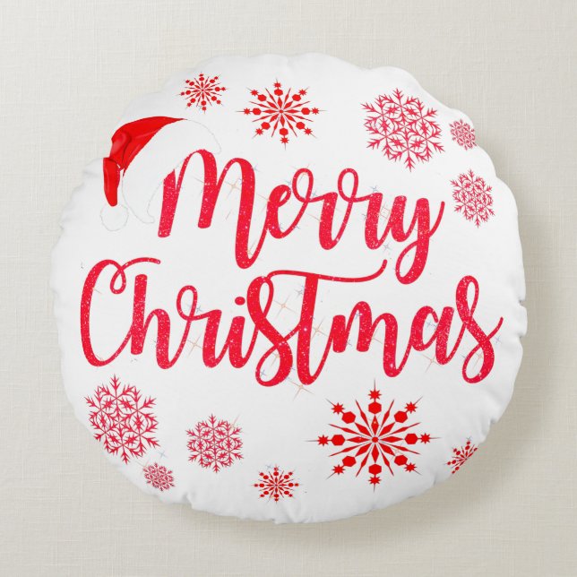 Cojín Redondo Deseos festivos (Anverso)