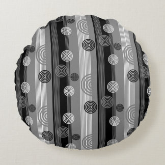 Cojín Redondo Design moderne en Noir et Blanc