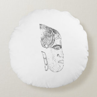 Cojín Redondo design tête femme africaine