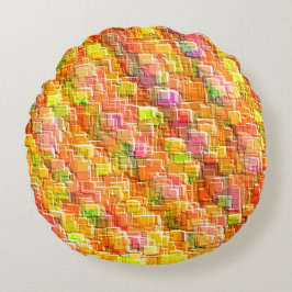 Cojín Redondo Desorden exagerado de los derrocados cuadrados gra