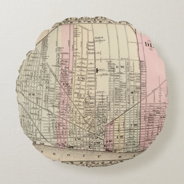 Cojín Redondo Detroit (Anverso)