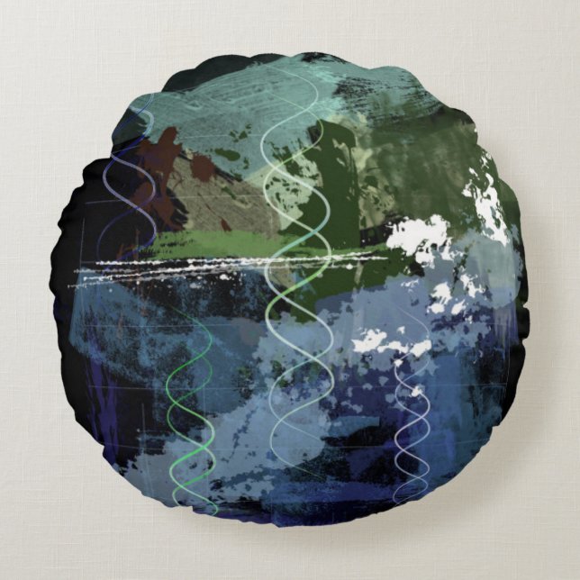 Cojín Redondo Día 5 de la génesis: Criaturas (Anverso)