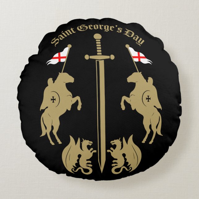 Cojín Redondo Día de San Jorge (Anverso)