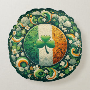 Cojín Redondo Día de San Patricio/Irlanda/Irlanda