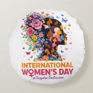 Cojín Redondo Día Internacional de la Mujer