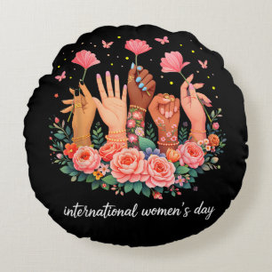 Cojín Redondo Día Internacional de la Mujer 8 marzo 2026