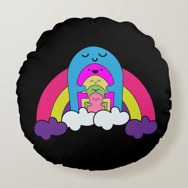 Cojín Redondo Día Mundial de la Salud Mental (Anverso)