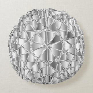 Cojín Redondo Diamante plateado