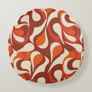 Cojín Redondo dibujar a mano patrón étnico. Fondo de diseño eleg