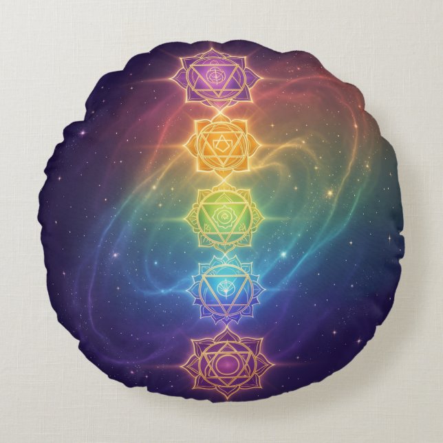 Cojín Redondo Die 7 Chakren´11 (Anverso)