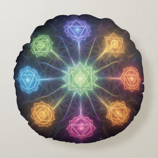Cojín Redondo Die 7 Chakren´4 (Anverso)
