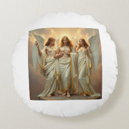 Cojín Redondo „Die drei heiligen Schutzengel“